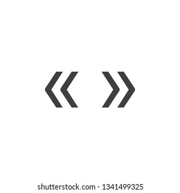 inverted commas icon. One of the collection icons for websites, web design, mobile app