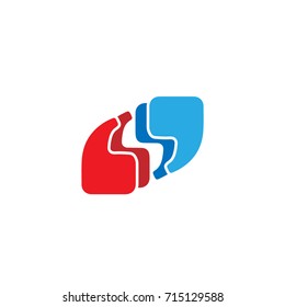 Inverted Commas logo for chat app
