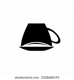 Inverted cup illustration logo design. Unique concept logo design can be used for Cafe identity, restaurant, decoration.