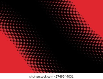 Inverted dots half tone pattern smooth curved border vector abstract backdrop