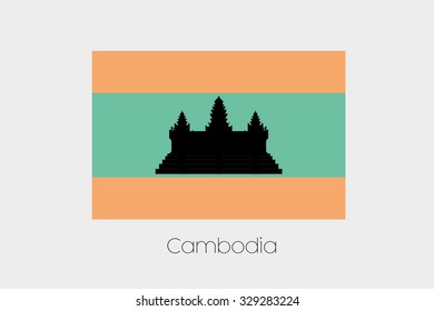 An Inverted Flag of  Cambodia