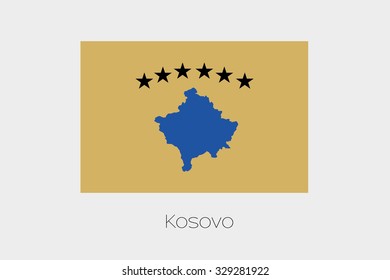An Inverted Flag of Kosovo