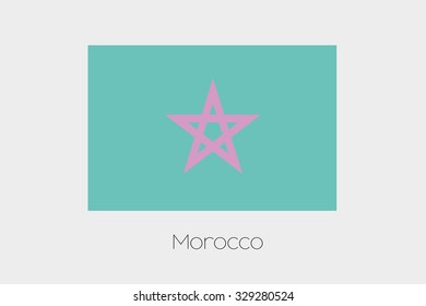 An Inverted Flag of  Morocco