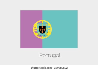 An Inverted Flag of Portugal