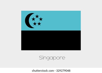 An Inverted Flag of  Singapore