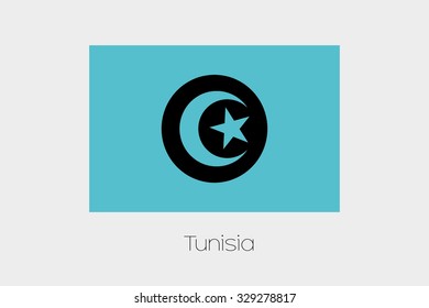 An Inverted Flag of Tunisia