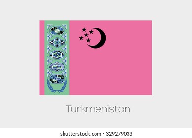 An Inverted Flag of Turkmenistan