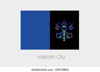 An Inverted Flag of Vatican City