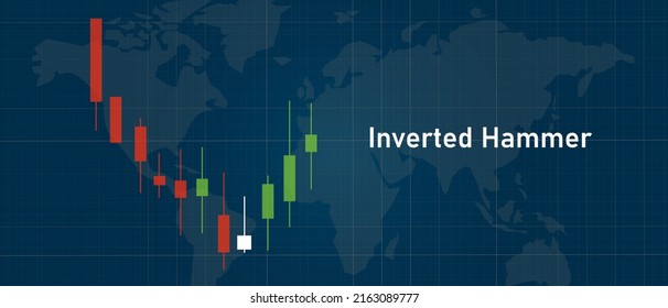 Inverted hammer candle stick stock price trading technical analysis 