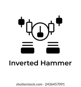 Inverted hammer icon in modern style, trading related vector