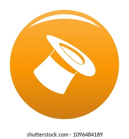 Inverted hat icon. Simple illustration of inverted hat vector icon for any design orange