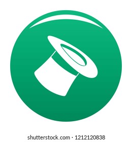 Inverted hat icon. Simple illustration of inverted hat vector icon for any design green