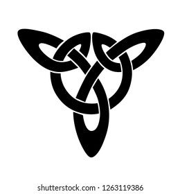 inverted  knots triangle - decorative celtic tribal style isolated element