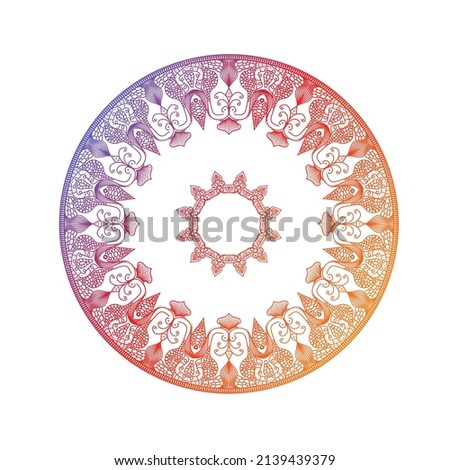 Inverted Mandala Design vector. Best Suited for ethnic wallpapers, sacred decorations, invitation cards, web designing element, voucher designing,  banners and posters