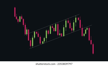 inverted poll and flag trading chart pattern