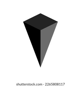 inverted triangular base pyramid black on white background - Powered by Shutterstock - Get 15% off with code: PIKWIZARD15