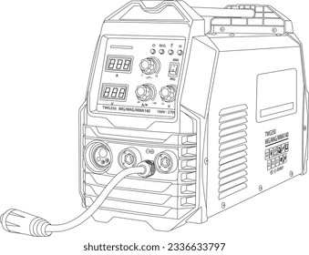 Máquinas de soldadura de MMA inversor, inversor para energía alternativa, iconos de Inverter establecen ilustración vectorial isométrica.