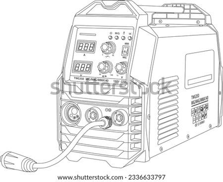 Inverter MMA Welding Machines, inverter for alternative energy, Inverter icons set isometric Vector illustration.