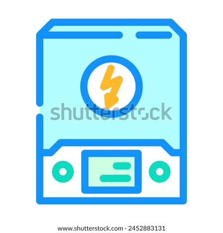 inverter solar panel color icon vector. inverter solar panel sign. isolated symbol illustration
