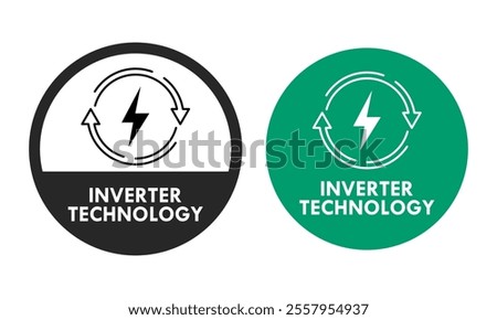 inverter technology logo template illustration
