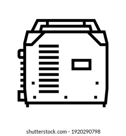 inverter welding line icon vector. inverter welding sign. isolated contour symbol black illustration