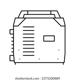 inverter welding line icon vector. inverter welding sign. isolated contour symbol black illustration