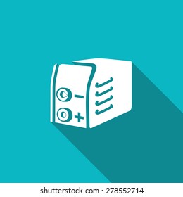 Inverter welding machine sign. Vector Illustration.