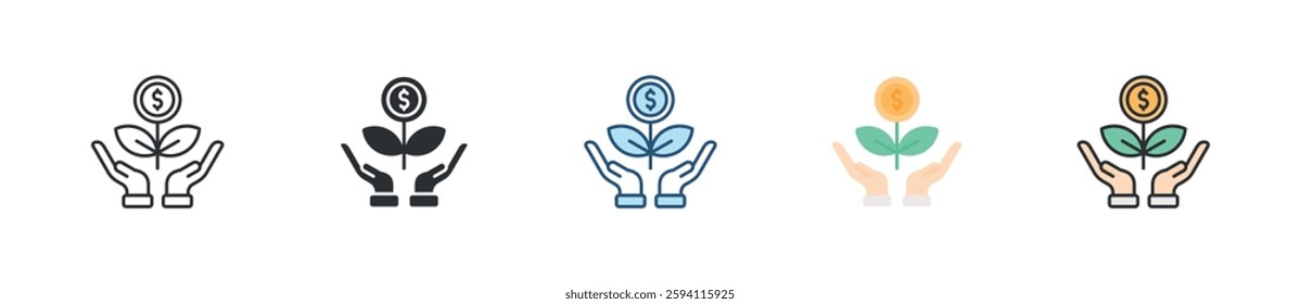 Invesment Icon Set Multiple Style Collection