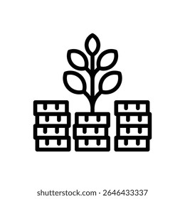 invesment icon vector with line style