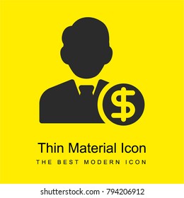 Invesment Manager bright yellow material minimal icon or logo design