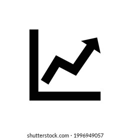 Flecha de inversión en el icono del vector gráfico, aislado en fondo blanco