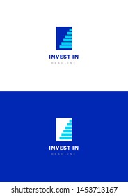Invest finance company logo template.
