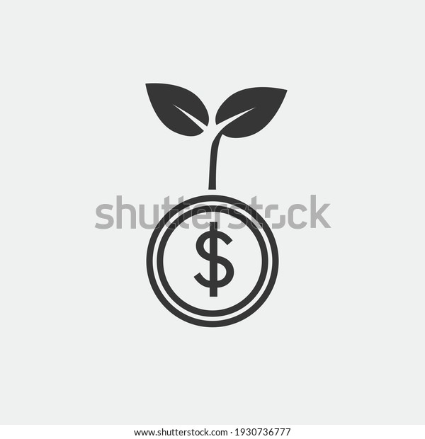 invest\
finance vector icon money plant growing\
icon