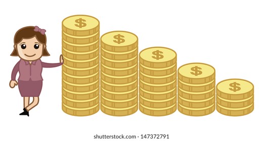 Invest in Gold - Business Cartoon Vectors