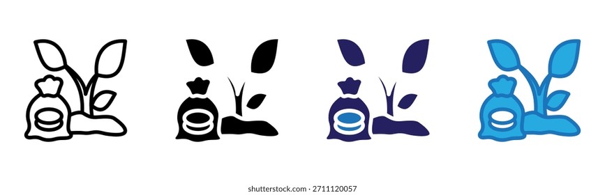 Icono de inversión Multi Style Ilustración vectorial