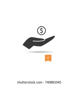 Invest icon vector isolated on white background. Trendy invest icon in flat style. Template for app, ui and logo. Icon invest for your web site, office poster and placard. Modern invest icon, EPS 10