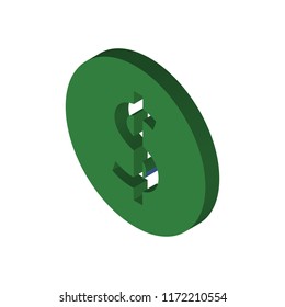Invest isometric left top view 3D icon