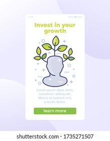 invest in personal growth mobile app ui design