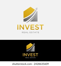 diseño de logotipo de la propiedad invest ilustración vectorial