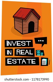 Invest in Real Estate Retro Poster Design
