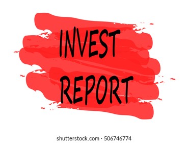 invest report vector card