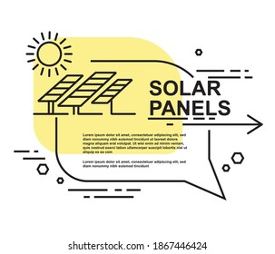 Invest in solar energy concept vector illustration. Flat style design element for website template, poster, banner.
