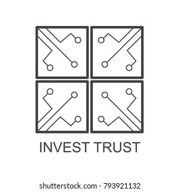 invest trust icon outline