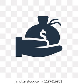 Invest vector icon isolated on transparent background, Invest transparency concept can be used web and mobile