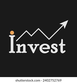 "Invest" - vector illustration for business