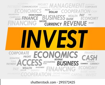 INVEST word cloud, business concept