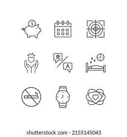 Invest in yourself icons set . Invest in yourself pack symbol vector elements for infographic web