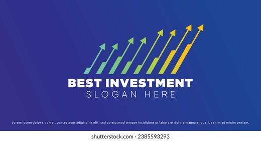 Investitionslogo mit kreativem Design-Premium-Vektorgrafik, geeignet für Ihr Unternehmen und Ihr Firmenlogo