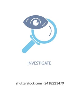investigate concept line icon. Simple element illustration. investigate concept outline symbol design.