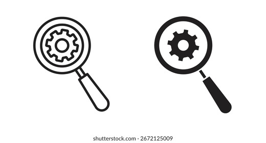 Investigar icono Vector blanco y negro Gráfico